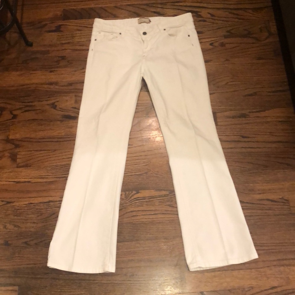 Paige Flare White denim- full length